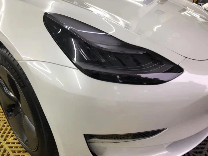 BOP MASS Series Smoked Paint Protection Film PPF For Headlight Lamps